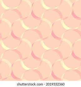 Vector seamless geometric vintage pattern. Abstract retro background design. Round lines stylish background. Simple repeating elements.