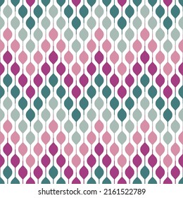 Vector seamless geometric vintage pattern. Pink, beige and mint gradient. Abstract retro background design. Simple multicolor repeating elements