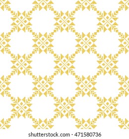 vector seamless geometric winter gold pattern