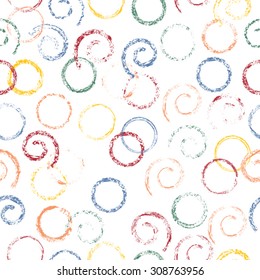 Vector Seamless Geometrical Pattern . Halftone Dots Background . Vintage texture.