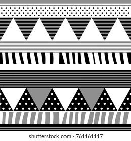 Vector seamless geometrical patterns. Decorative background for cards, invitations, web design. Retro digital paper