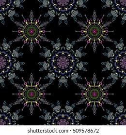 Vector seamless geometrical patterns. Vintage textures. Decorative background for cards, invitations, web design in green and violet colors. Retro digital paper.