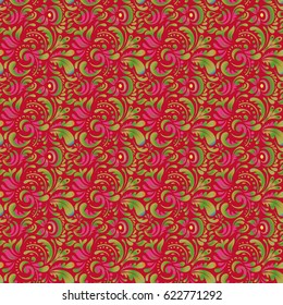Vector seamless geometrical patterns. Vintage textures. Decorative background for cards, invitations, web design in green, red and yellow colors. Retro digital paper.