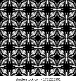 Vector seamless geometry black and white pattern