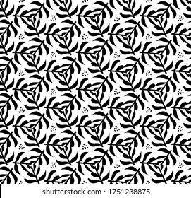 Vector seamless geometry black and white pattern