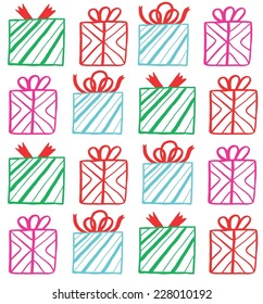 Vector Seamless Gift Pattern 