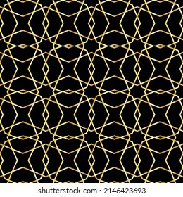 Vector seamless gold border pattern. To decorate the cover. Wallpaper.