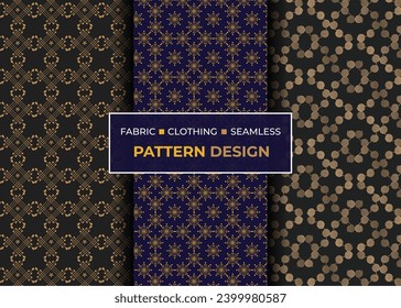  patrones de oro sin costura vectorial. Colección de papel pintado de lujo.