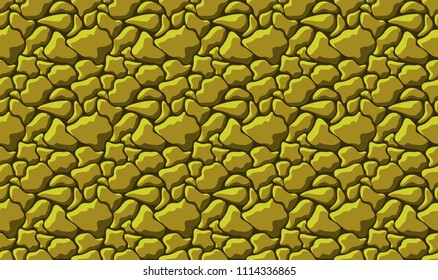 Vector seamless golden rough stone wall texture