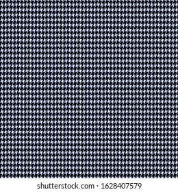 vector seamless graphical houndstooth pattern. Classical check pattern. Black and white design with electric blue accents