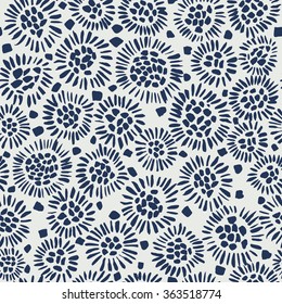 vektor nahtlos graphisch minimalistisch ungewöhnliche florale muster, frühling sommer zeit, ferien, helle handgezeichnet minimalistisch naiv floralen hintergrund, ditsy skizzy textildruck