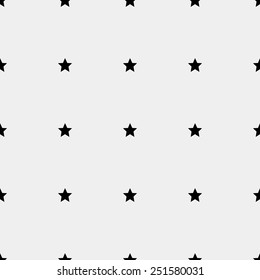 vector seamless gray background with black stars