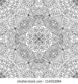 vector seamless gray floral pattern background