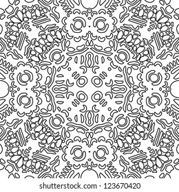 vector seamless gray floral pattern background