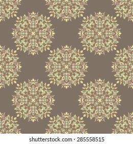 vector seamless gray floral pattern background