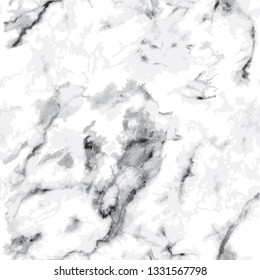 Vector seamless gray marble trendy pattern. Luxury stone texture on white background 