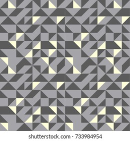 Vector Seamless gray Pattern Square Triangle Geometric Collection Background