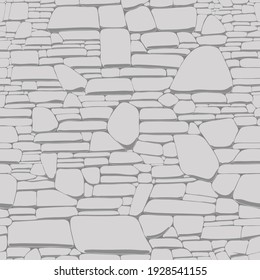 Vector Seamless Gray Stone Wall Texture