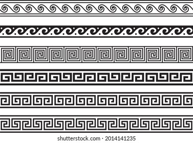 Vector seamless greek classic ornament. Pattern for a border and a frame. Ancient Greece and the Roman Empire