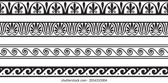 Vector Seamless Greek Classic Ornament. Pattern For A Border And A Frame. Ancient Greece And The Roman Empire