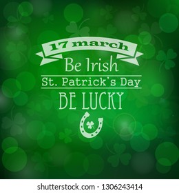 vector seamless green background for Saint Patrick's day