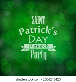vector seamless green background for Saint Patrick's day