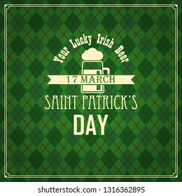 vector seamless green background for Saint Patrick's day