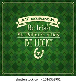 vector seamless green background for Saint Patrick's day