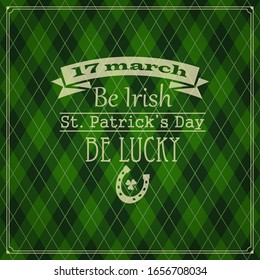 vector seamless green background for Saint Patrick's day