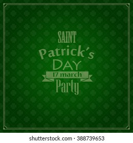 vector seamless green background for Saint Patrick's day