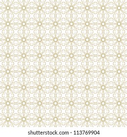 Vector seamless green illustration of tangier grid, abstract guilloche background