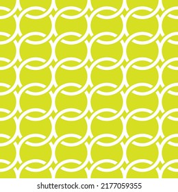 Vector seamless green square pattern or texture of white tennis balls.