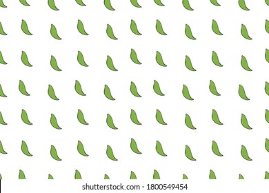 vector seamless green tea leaves pattern