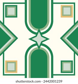 Vector seamless green tiles design