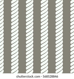 Vector seamless grey pattern with rope Symmetrical background Graphic illustration. Template for wrapping, backgrounds, fabric, prints, decor, surface.