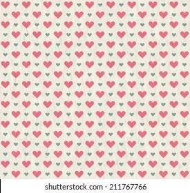 vector of seamless grunge background hearts with scratches