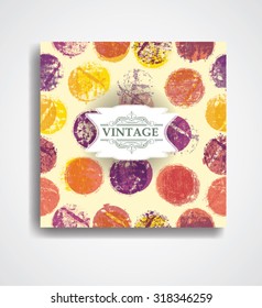 Vector Seamless Grunge Brochures . Retro Business Flyers. Vintage Banners and Posters. 