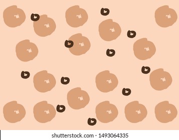vector seamless grunge brush circle pattern (beigh)