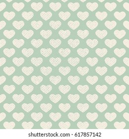 Vector Seamless Grunge Heart Pattern,Abstract Background