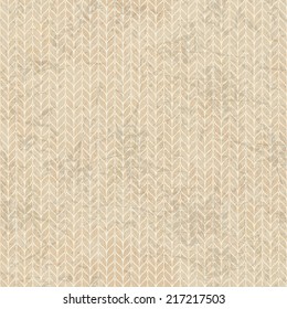vector seamless grunge knitting texture of kraft paper. eps10