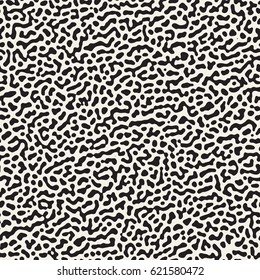 Vector Seamless Grunge Pattern. Black and White Organic Shapes. Abstract Background Illustration