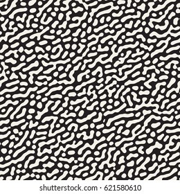 Vector Seamless Grunge Pattern. Black and White Organic Shapes. Abstract Background Illustration