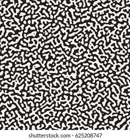 Vector Seamless Grunge Pattern. Black and White Organic Shapes. Messy Spots Texture. Abstract Background Illustration