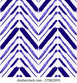 Vector seamless grunge pattern with watercolor ethnic zigzag lines. Can be used for web, fashion print, home decor, textile, wrapping, scrapbooking.