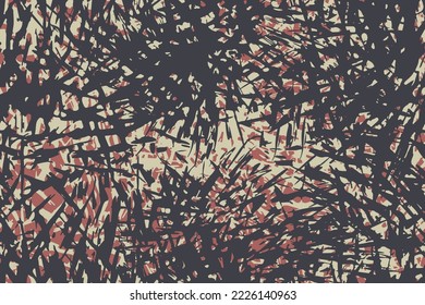 Vector seamless grunge texture in 3 muted autumn colors. Seamless painted texture pattern in repeat. Random brush strokes seamless surface pattern in blue and brown. 