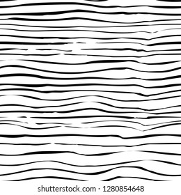 Vector seamless grunge urban pattern with hand drawn black stripes on white background. Grungy repeating backdrop for kids, textile, clothes, bed linen, wrapping paper. Shabby textured wallpaper.