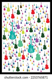 vector seamless guitar  background design. eps