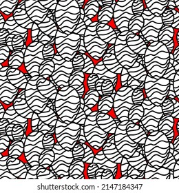 Vector seamless half-drop pattern, with cactus