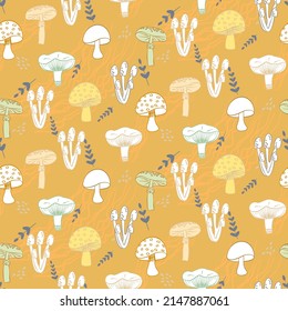 Vector seamless half-drop pattern, with cactus