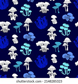 Vector seamless half-drop pattern, with cactus